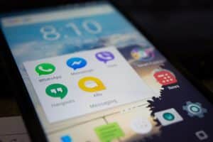 A photo of a smartphone screen