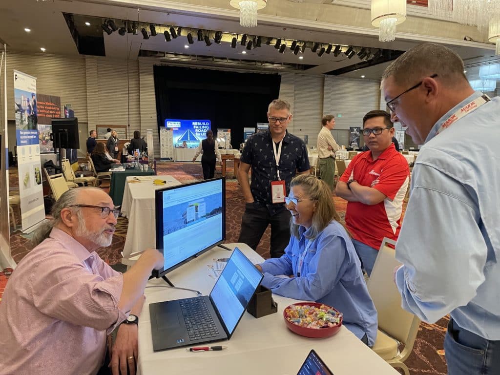 Mark Savit walking through mshawise AI software with excited safety managers