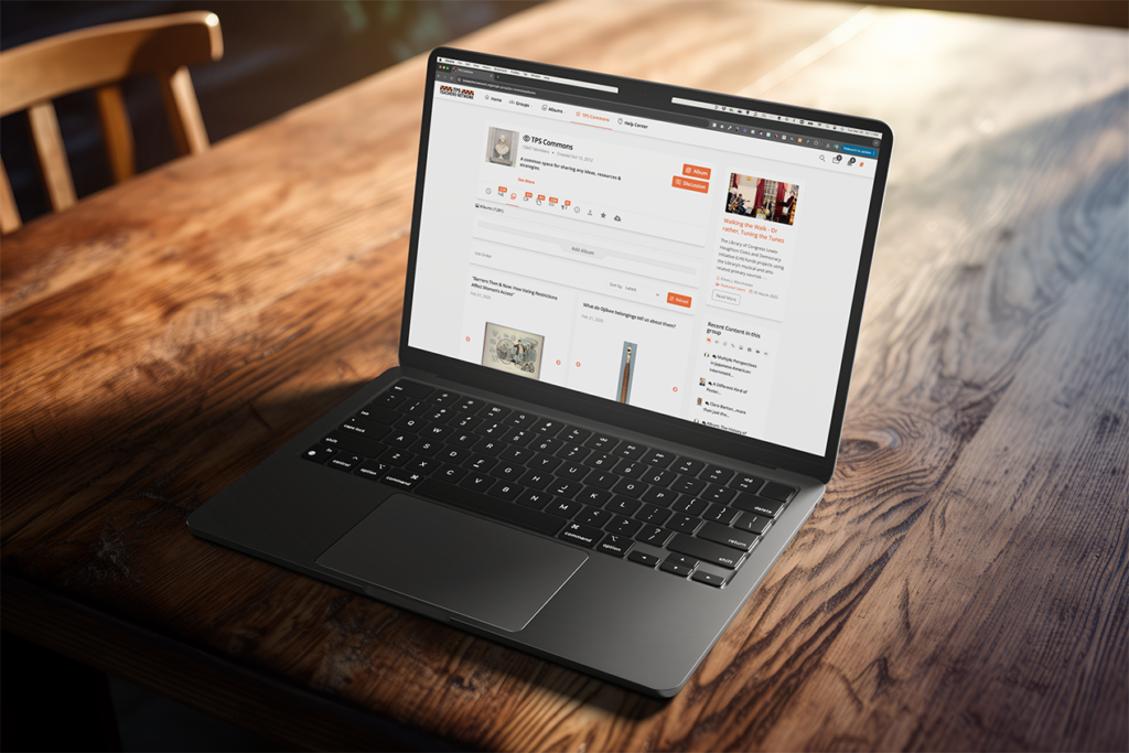 Laptop displaying the redesigned TPS Teachers Network interface by 303 Software.